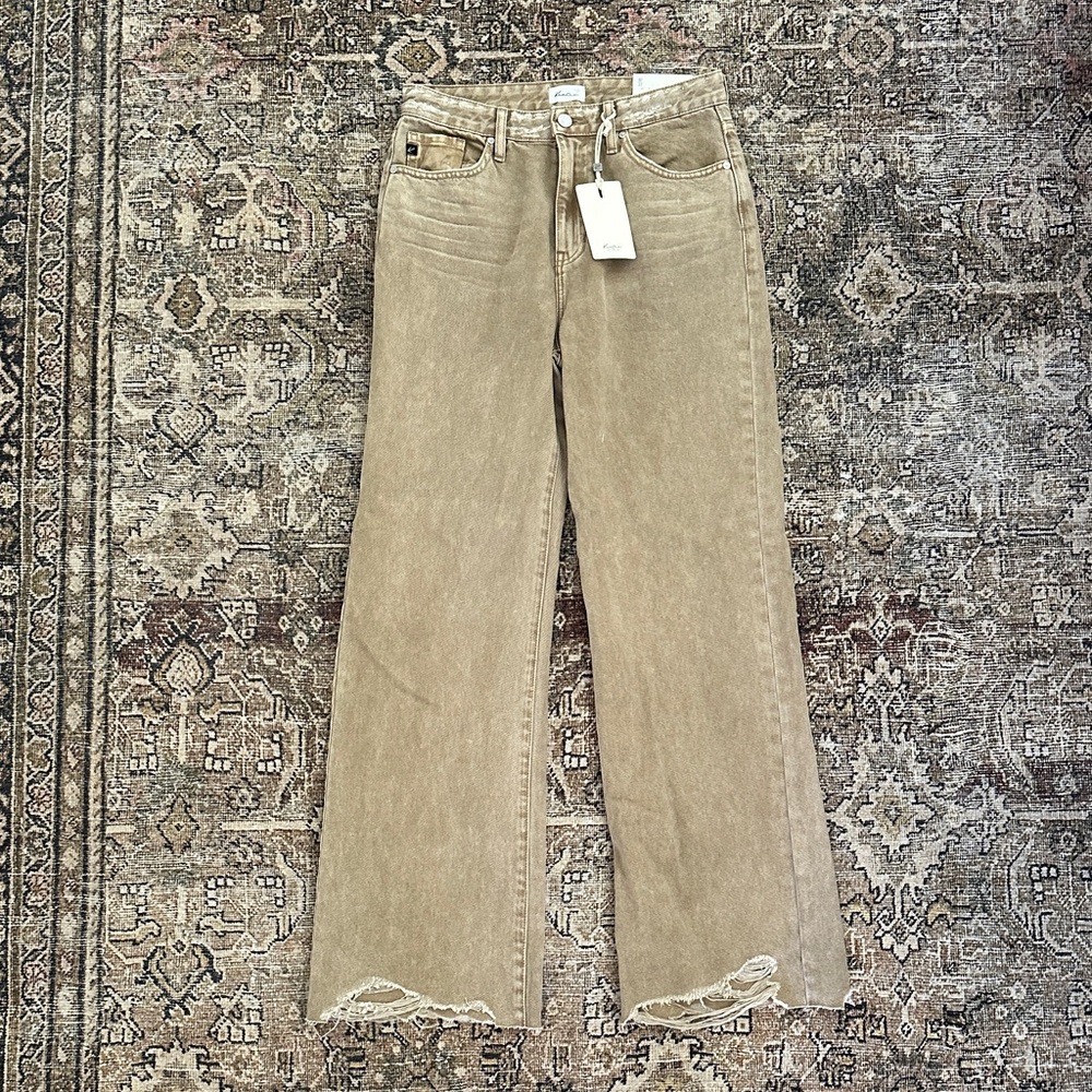 KanCan Tan Flare Jeans